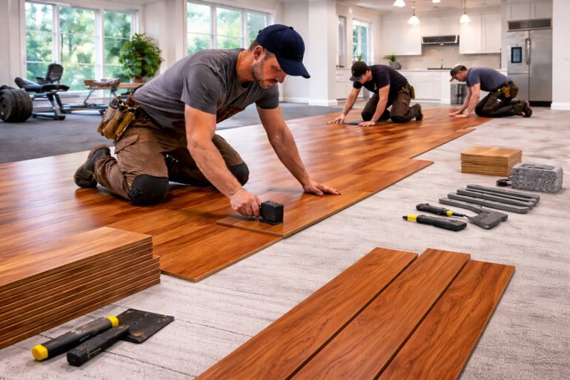Cherry Floor Installation in Chantilly, VA