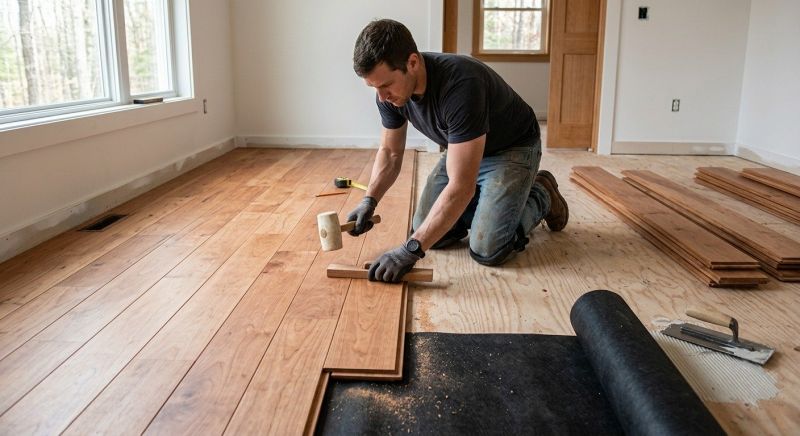 Cherry Floor Installation in Herndon, VA