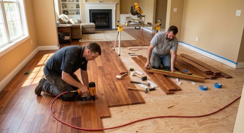 Cherry Floor Installation in Herndon, VA