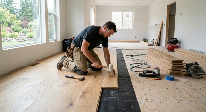 White Oak Floor Installation in Herndon, VA