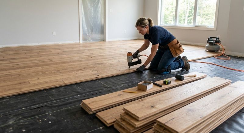 Wide Plank Floor Installation in Herndon, VA